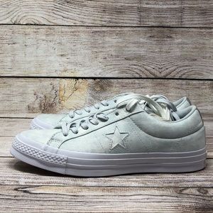 NEW Converse One Star Sneakers Shoes Women 9.5 / Men 7.5 RainCloud Platinum
